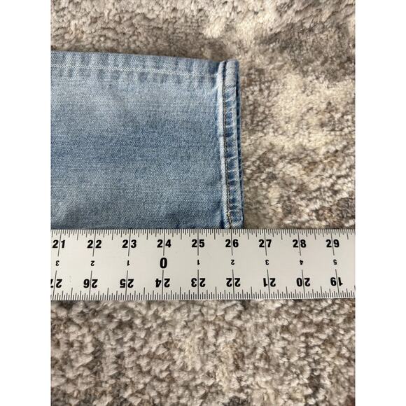 NEW H&M Womens Size 2R Slim Super High Rise Distressed Denim Jean Blue Pants Zip - Picture 6 of 12